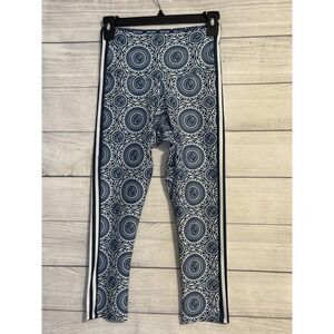 Gretchen Scott Gripeless Pull On Leggings Pants Shrimp XXS Navy Print NWT